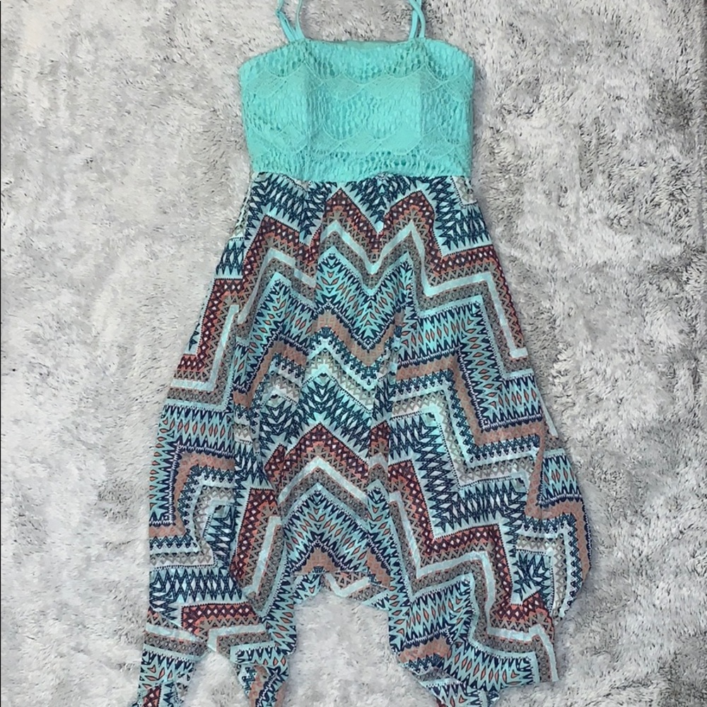 Teal blue dress